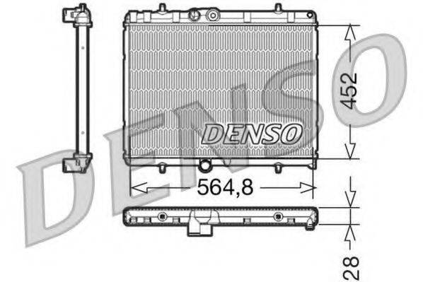 Радіатор, охолодження двигуна DENSO DRM21057