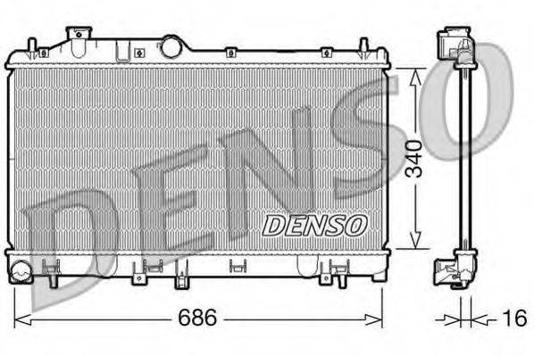 Радіатор, охолодження двигуна DENSO DRM36007