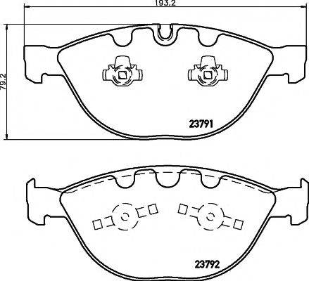 Комплект гальмівних колодок, дискове гальмо MINTEX MDB2646