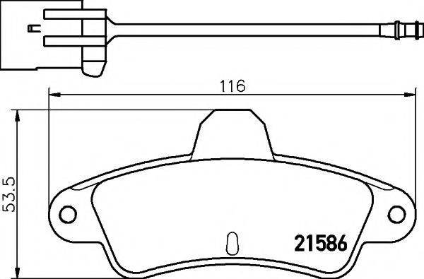 Комплект тормозных колодок, дисковый тормоз MINTEX MDB1588