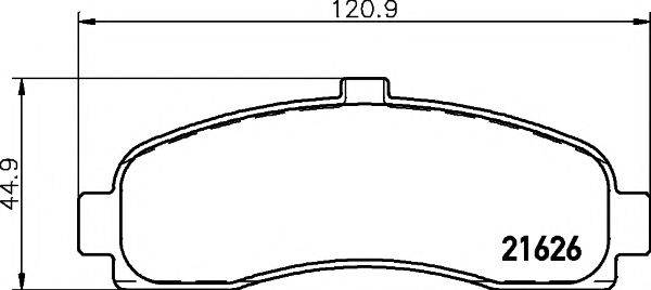 Комплект тормозных колодок, дисковый тормоз MINTEX MDB1623