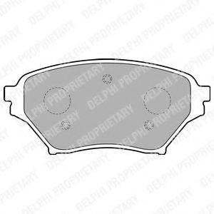 Комплект гальмівних колодок, дискове гальмо DELPHI LP1761