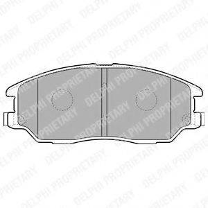 Комплект тормозных колодок, дисковый тормоз DELPHI LP1857