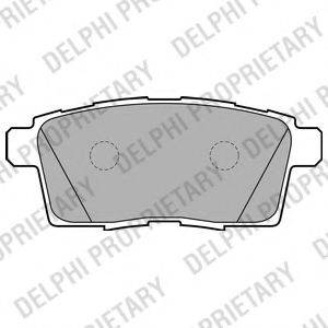 Комплект гальмівних колодок, дискове гальмо DELPHI LP2052