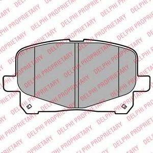 Комплект тормозных колодок, дисковый тормоз DELPHI LP2129